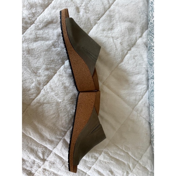 NWT Papillio Birkenstock Namica Wedge Slide Sandal Womens‎ 38 Metallic Gold - Picture 15 of 16